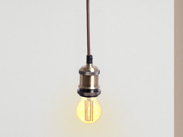 Objímka E27 / 1m / bronzová - BH662H 1