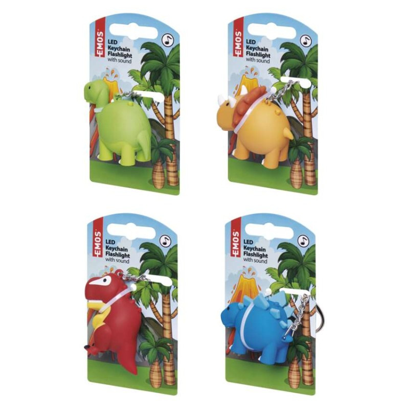 LED kľúčenka – dinosaurus na 3× LR54, 24 ks, display box 3