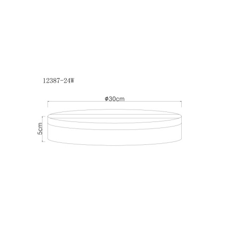 Stropné svietidlo, plast biely, ø: 300mm, V: 50mm, vrátane LED 18W 230V, zdroj 2000lm, výstup 1080lm 4