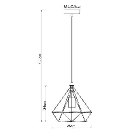 Závesné svietidlo, kov čierny matný, konopné lano, Ø:250, V:1500, bez žiarovky 1xE27, max. 40W 230V 11