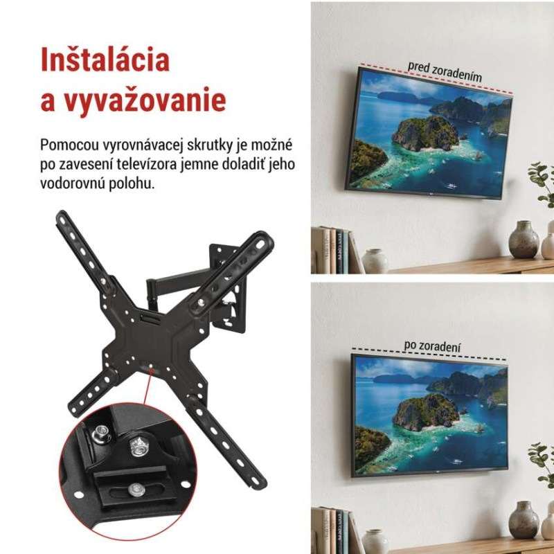 Konzolový nástenný TV držiak 26–60" (65–152 cm) 4