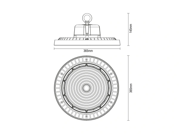 LED svietidlo High Bay UFO 200W / IP65 / 5000K / 1-10V - LU423/1 6