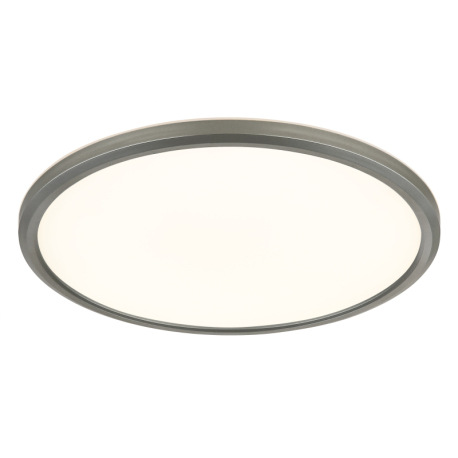 Stropné svietidlo, plast niklový, satinovaný, biely, niekoľko úrovní cez nástenný spínač, podsvieten