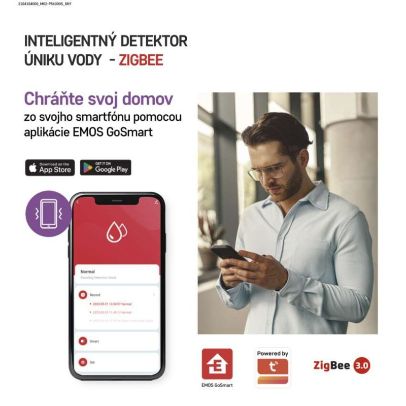 GoSmart Detektor úniku vody P56000S ZigBee 2