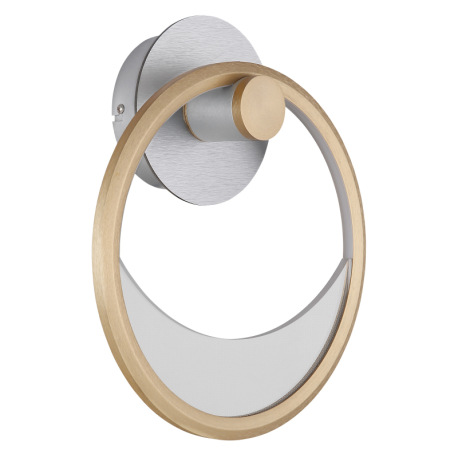 Nástenné svietidlo, hliník strieborný a zlatý, akryl číry, plast biely, akryl s ozdobným dierovaním, 3