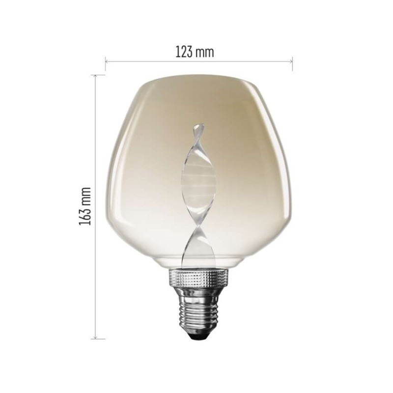 LED žiarovka DECO S123 / E27 / 3,5 W (14 W) / 130 lm / flame