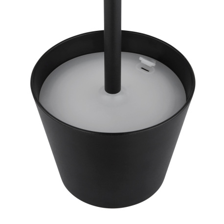 Stolová lampa, kov/plast čierny/biely, dotyk. zap/vyp/stmievanie, USB-A 2.0 - USB-C; aku CR18650 180 8