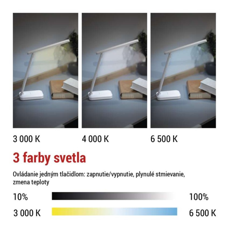 LED stolná lampa AMY, dobíjacia 4