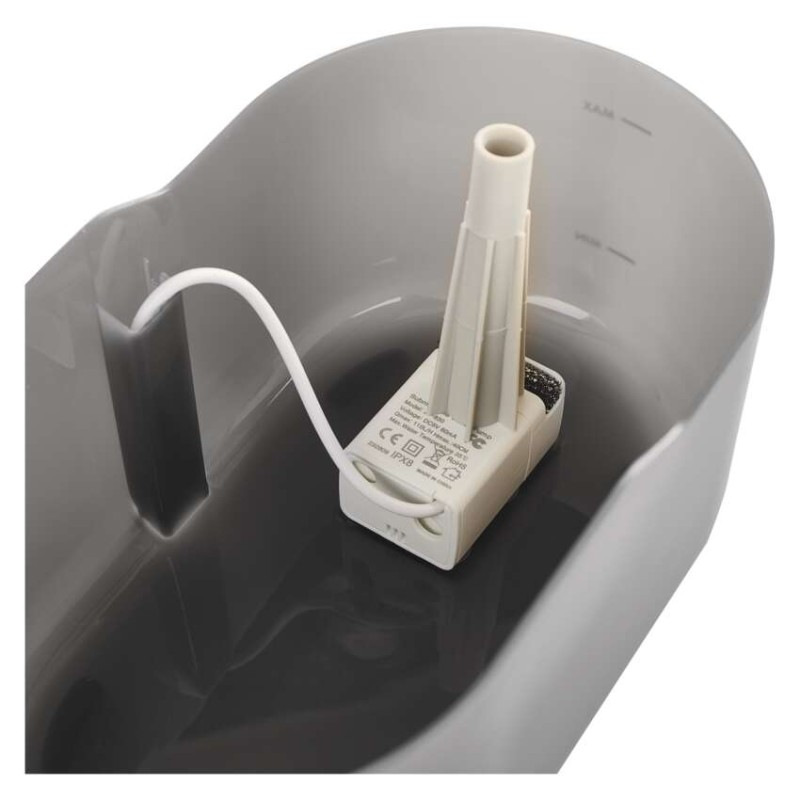 Vodná fontána Pet Care, 2,6 l, sivá 14