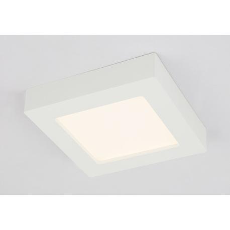 Stropné svietidlo, plast biely, plast opál, DxŠxV:172x172x35, vrátane 1xLED 12W 230V, 1000lm, 3000K. 6