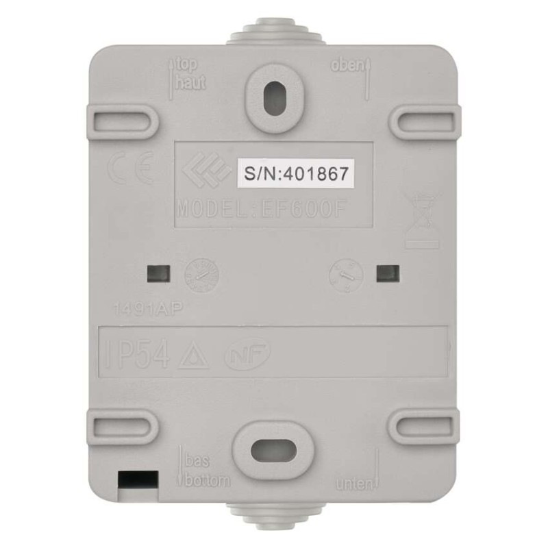 Zásuvka nástenná, šedo-čierna, IP54 2