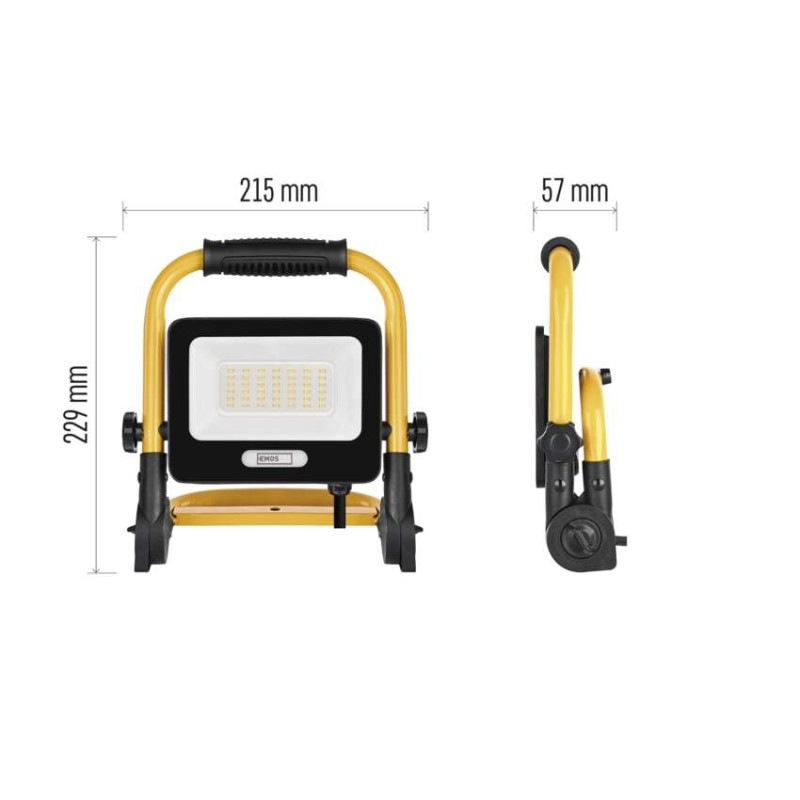 LED reflektor GLARO 30 W, žlto-čierny, IP65, 3000 lm, neutrálna biela 4
