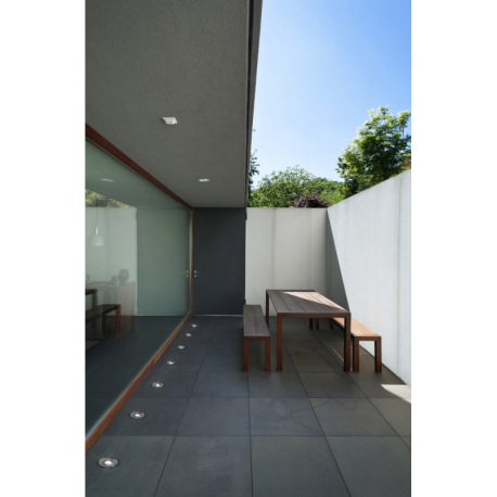 Vonkajšie svietidlo, nerezová oceľ, sklo priehľadné, zaťažiteľnosť až 2000 kg, IP65, Ø 110, V: 115, 10