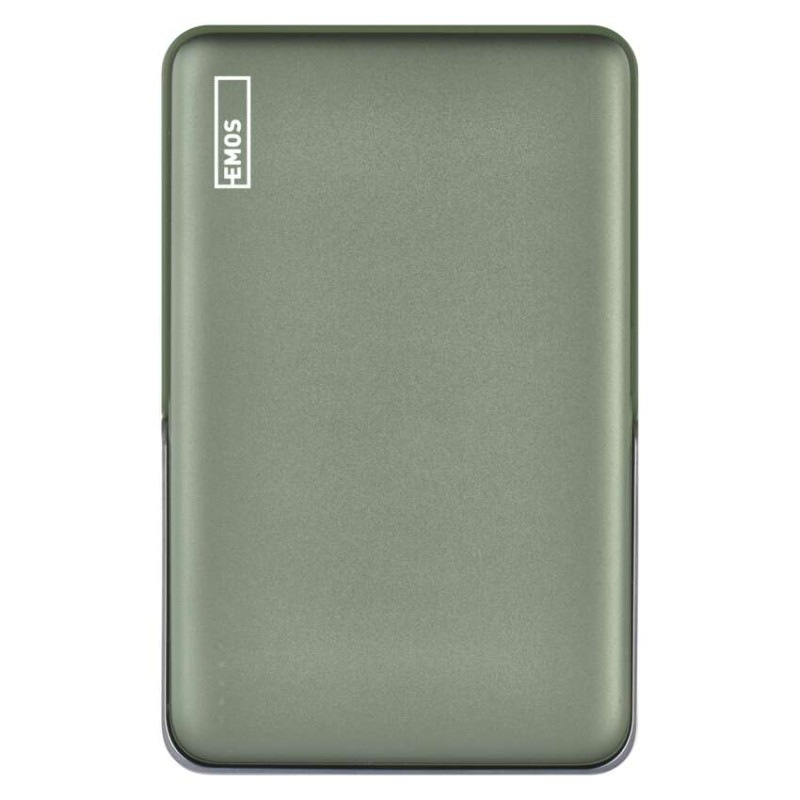 Power bank EMOS WI 1031, 10 000 mAh, 20 W+Wireless, army-green 7