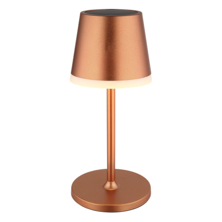 Solárne svietidlo, kov/plast metalíza vo farbe šampaňského, plast satinovaný, posuvný spínač, batéri 15