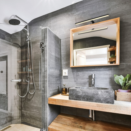 Nástenné svietidlo kov čierny matný, hliník čierny matný, plast biely, IP44, ŠxV: 600x40mm, H: 120mm 7