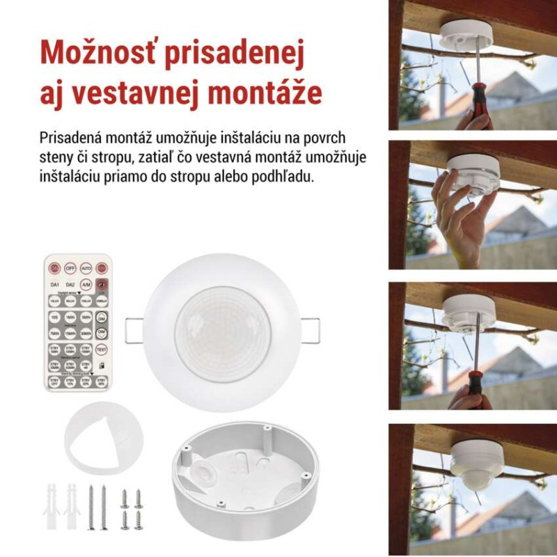 PIR senzor DALI (pohybové čidlo) IP54 biely 4