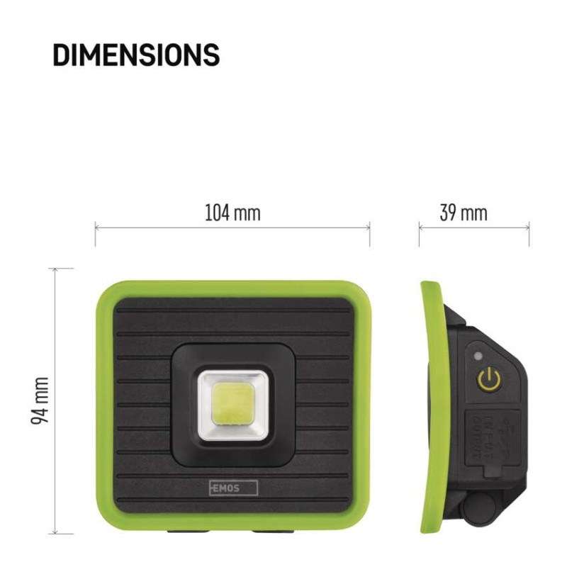 LED nabíjací pracovný reflektor P4539, 1000 lm 3