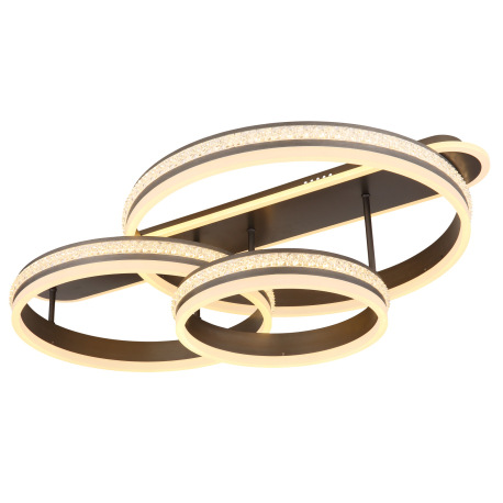 Stropné svietidlo, kov a hliník titánová farba, plastové krištále, akryl biely, stmievateľné, niekoľ 14