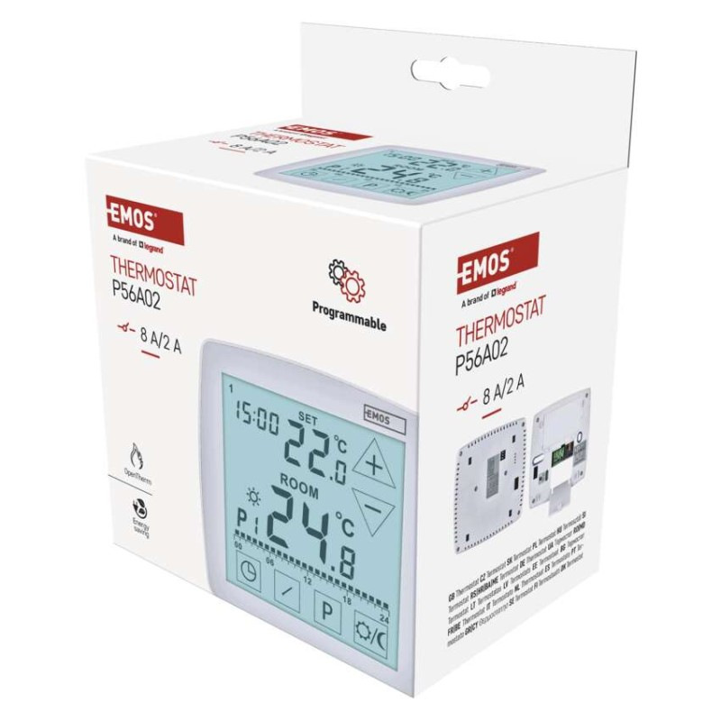 Izbový programovateľný drôtový OpenTherm termostat P56A02 8