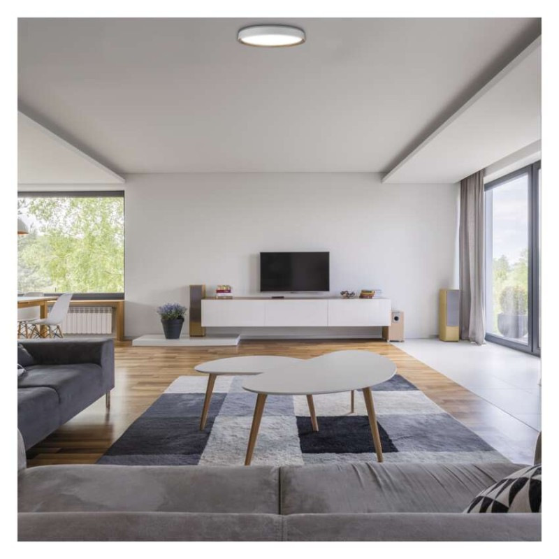 LED nástenné svietidlo ILVI, kruhové, 30 W, stmievateľné so zmenou CCT, biela + drevo 8