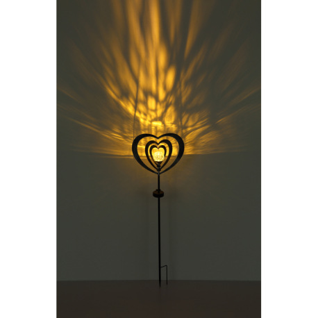 Solárne svietidlo, kov striebornosivý/čierny, plast čierny matný, číra guľa s efektom popraskaného s 20