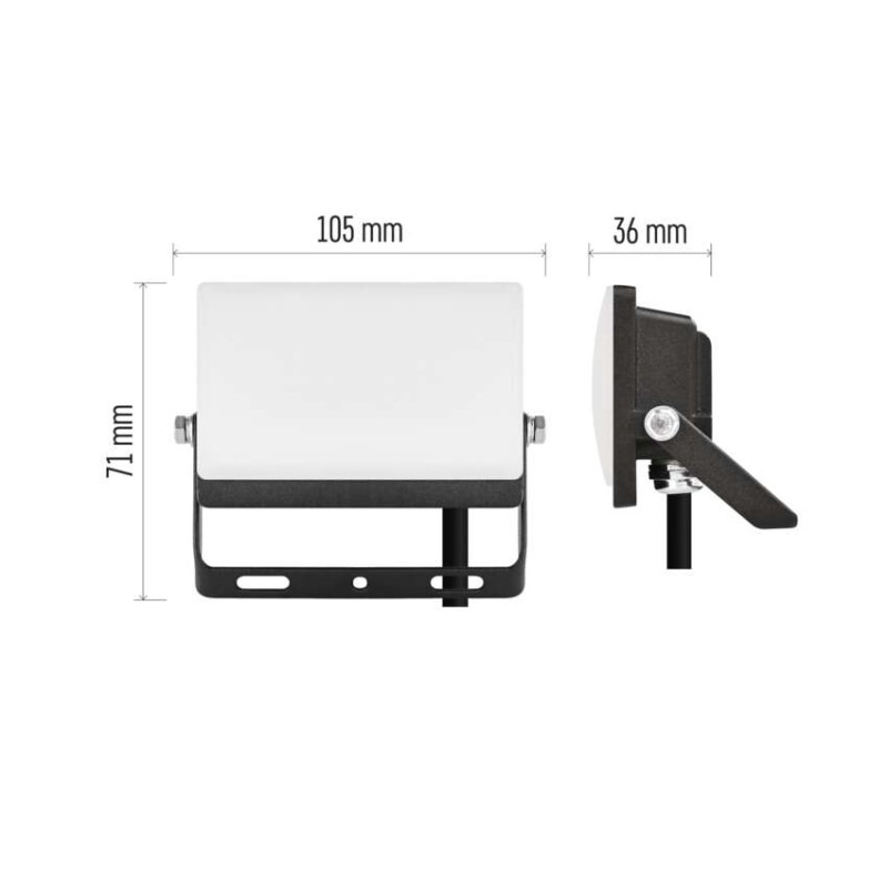 LED reflektor TAMBO EVO, 10 W, 1000 lm, IP65, čierny 3