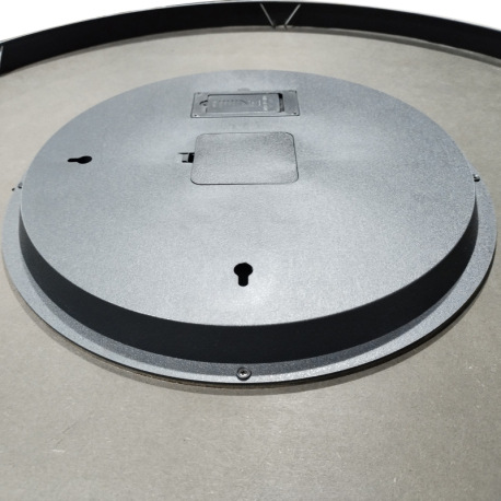 Konferenčný stolík, čierny kov, sklenená doska, ø: 715 mm, V: 570 mm 4