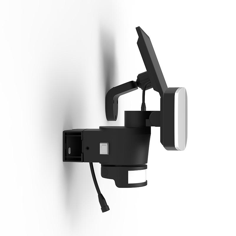 LED čierne vonkajšie solárne svietidlo so senzorom 12W / 3000K - 4100K - 6500K - LS023 4