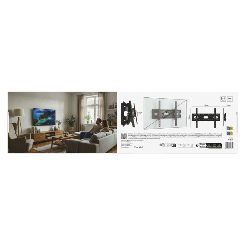 Naklápací nástenný TV držiak 42-85" (107–216 cm) 4