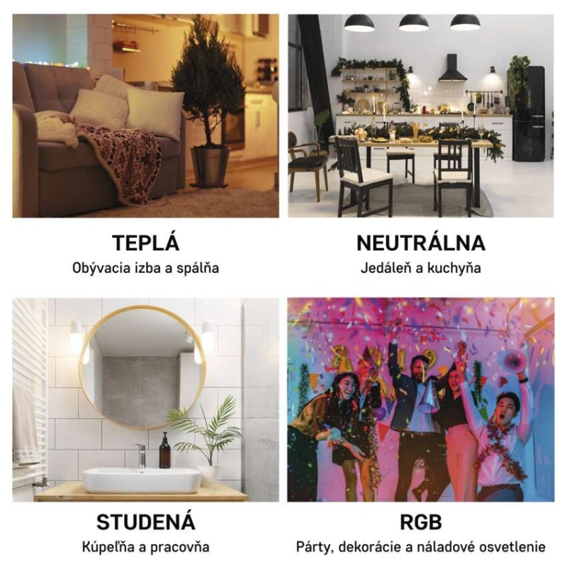 LED žiarovka GoSmart sviečka / E14 / 4,8 W (40 W) / 470 lm / RGB / stmievateľná / WiFi 5