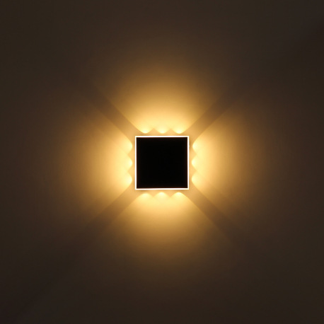 Nástenné svietidlo kov čierny matný, akryl biely, plast číry, ŠxV: 250x90mm, H: 50mm, LED 12W 230V, 10