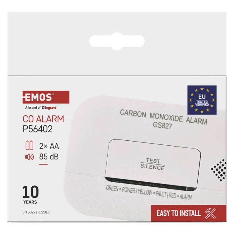 Detektor oxidu uhoľnatého v miestnosti GS827 9