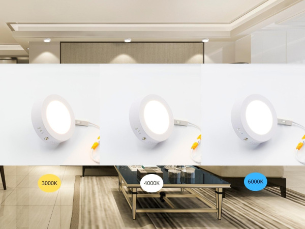 LED prisadený panel 6W / PRSF / SMD / CCT / WH - LPL331 5