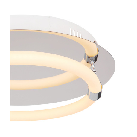 Stropné svietidlo, chróm, plast opál biely, Ø 350, V: 90, vrátane 1xLED 13W 230V, 780lm , 3000K 3