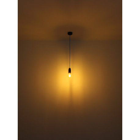 Závesné svietidlo kov čierny matný, drevo tmavohnedé, kábel PVC čierny, DxŠxV: 750x80x1200mm, bez ži 16