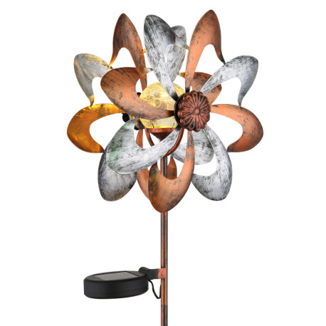 Solárne sv., kov zlatej starožitnej farby, kov striebornej starožitnej farby, sklenená guľa číra s e 6