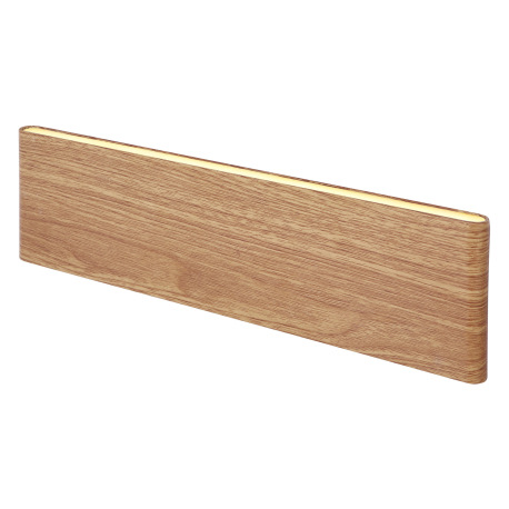 Nástenné svietidlo, kov vo farbe imitujúcej drevo, akryl biely, svieti hore a dole, vypínač, ŠxV: 29 5