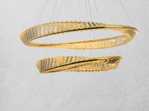 LED krištáľové svietidlo + diaľkový ovládač 90W - J6351/GCH 2