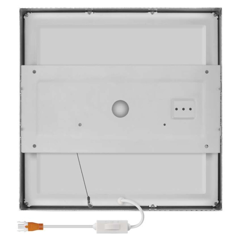 LED prisadené svietidlo, štvorec, strieborné, 28,5W, CCT 7