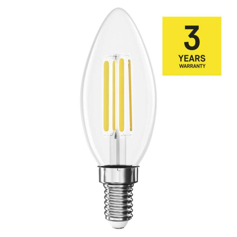 LED žiarovka Filament sviečka / E14 / 7 W (75 W) / 1055 lm / Teplá biela 1