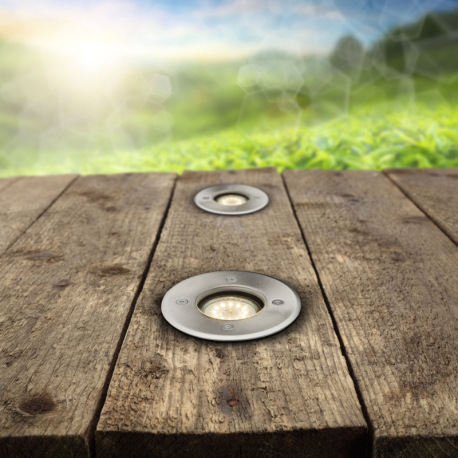 Vonkajšie svietidlo, nerezová oceľ, sklo priehľadné, zaťažiteľnosť až 2000 kg, IP65, Ø 110, V: 115, 5