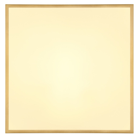 Stropné svietidlo kov mosadz matná farba, plast biely, DxŠxV: 450x450x30mm, LED 30W 230V, 3500lm zdr 3