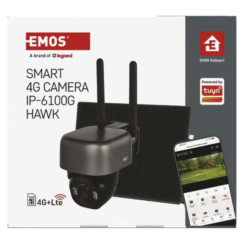 GoSmart Vonkajšia batériová kamera IP-6100G HAWK s 4G LTE a solárnym panelom 5