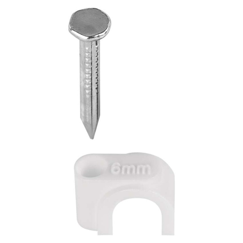 Káblová príchytka 6 mm, biela, 50 ks 4