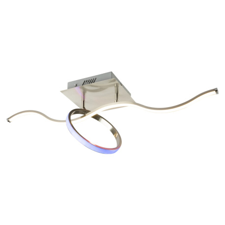 Stropné svietidlo, nikel matný, kruh nastaviteľný v strede, diaľkové ovládanie, menič farieb, fixáci 14