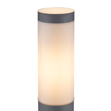 Vonkajšie svietidlo, nerez, antracit, plast biely, IP44, senzor: 90 °, dosah: 2-8m, Ø 127, V: 450, b 8