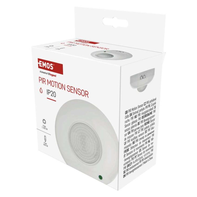 PIR senzor (pohybové čidlo) IP20 1200W, biely 5