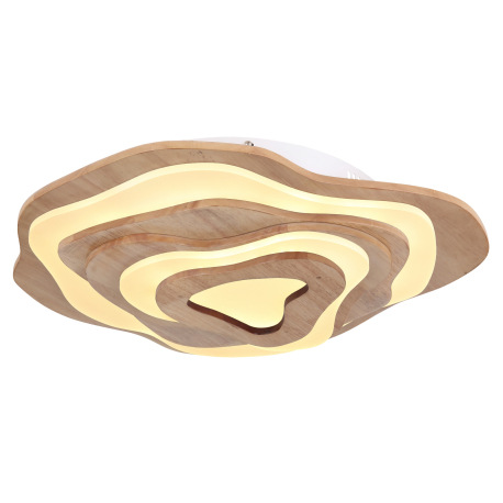 Stropné svietidlo drevo tmavohnedé, kov biely, plast biely, stmievateľné, prepínanie funkcií nástenn 5