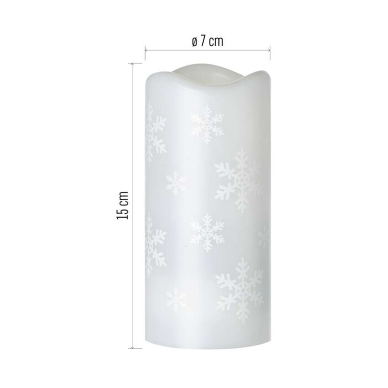 LED dekoratívny projektor – vločky, 3x AAA, vnútorný, studená biela 1